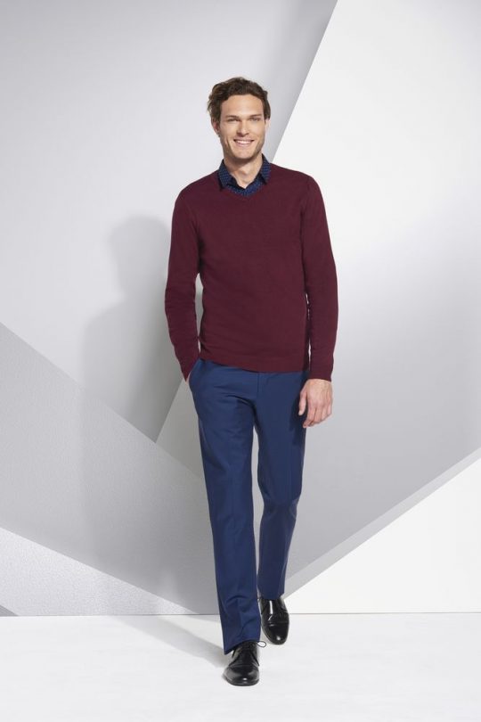 Пуловер мужской GLORY MEN бордовый, размер S