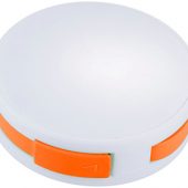 USB Hub “Round”, на 4 порта, белый/оранжевый, арт. 006248703