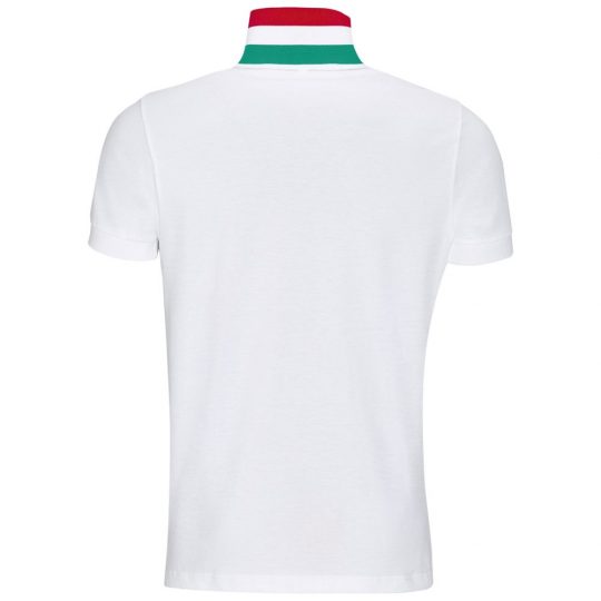Рубашка поло мужская PATRIOT белая с красным, размер XL