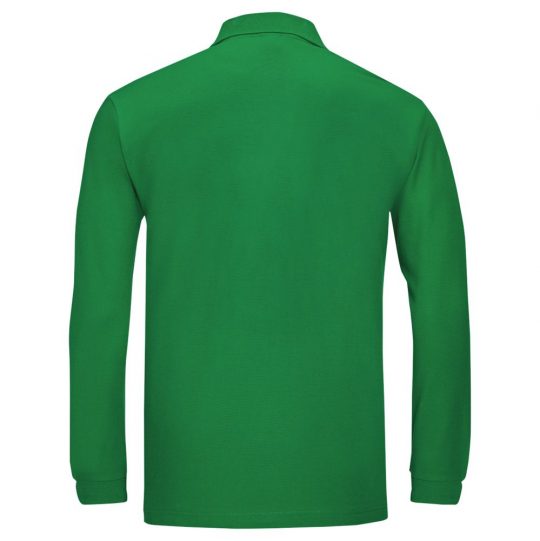 Рубашка поло мужская с длинным рукавом WINTER II 210 ярко-зеленая, размер M