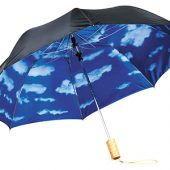 Зонт Blue skies 21″ двухсекционный полуавтомат, черный, арт. 009188103