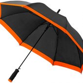 Зонт-трость Kris 23″ полуавтомат, черный/оранжевый, арт. 009167403