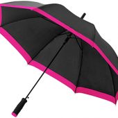 Зонт-трость Kris 23″ полуавтомат, черный/фуксия, арт. 009167303