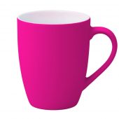 Кружка Best Morning c покрытием софт-тач, ярко-розовая (фуксия)