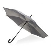 Механический двусторонний зонт 23”, серый, арт. 009249406