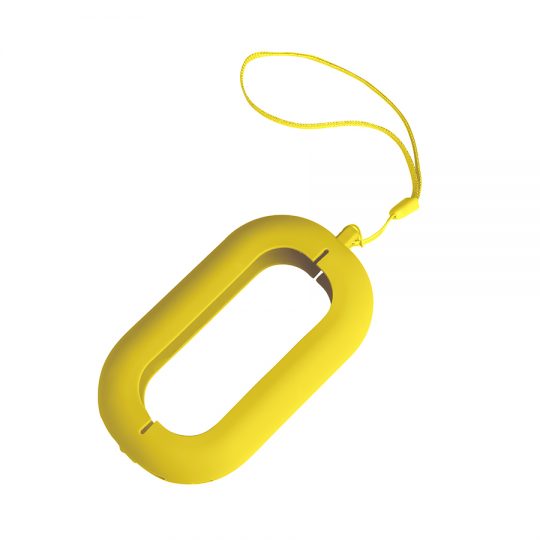 Обложка с ланъярдом к зарядному устройству «Seashell-2», желтый,силикон