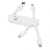 Универсальный переходник “Smarty” (Micro USB / Lightning / Type C), белый, арт. 009459003