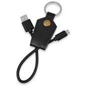 Кабель-брелок USB-MicroUSB «Pelle», черный, арт. 009663103