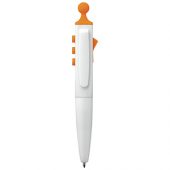 Ручка шариковая «Clic Pen», белый/оранжевый, арт. 009758003