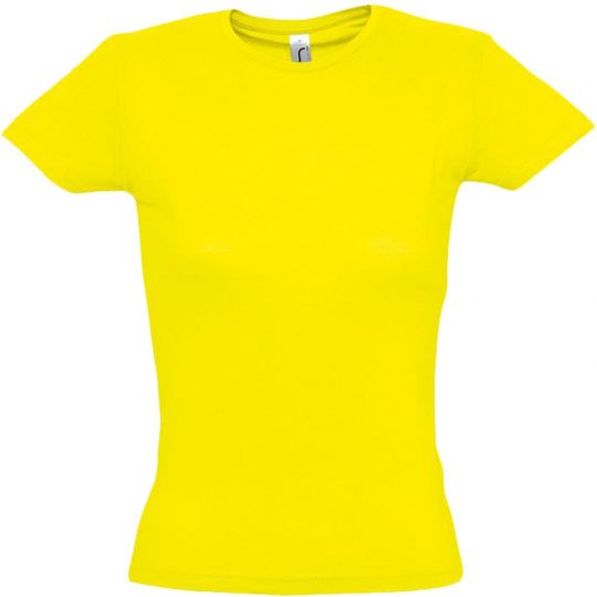 Футболка женская MISS 150 желтая (лимонная), размер M