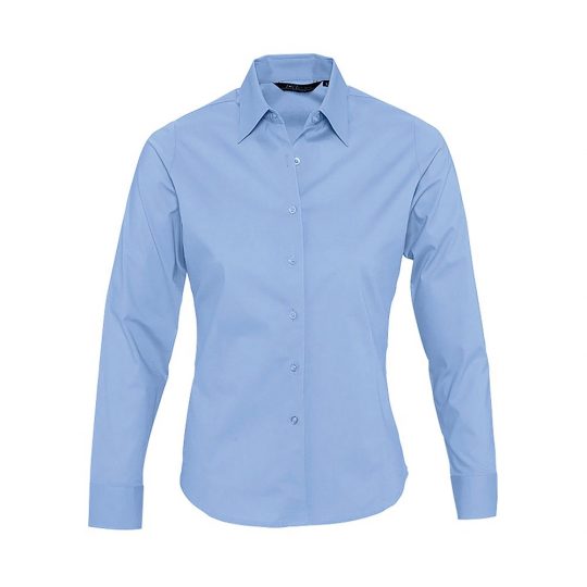 Рубашка женская с длинным рукавом EDEN 140 голубая, размер XL