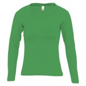 Футболка женская с длинным рукавом MAJESTIC 150, ярко-зеленая, размер L