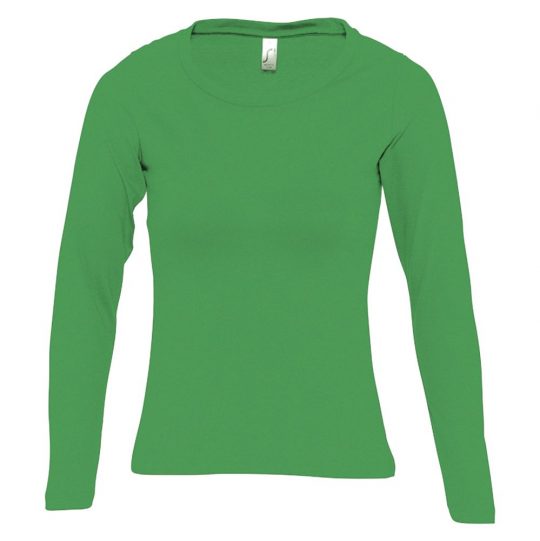 Футболка женская с длинным рукавом MAJESTIC 150, ярко-зеленая, размер XL