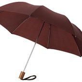 Зонт Oho двухсекционный 20″, коричневый, арт. 011524703