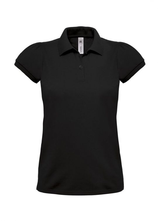 Рубашка поло женская Heavymill черная, размер M