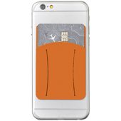 Картхолдер для телефона с отверстием для пальца, оранжевый, арт. 013471503