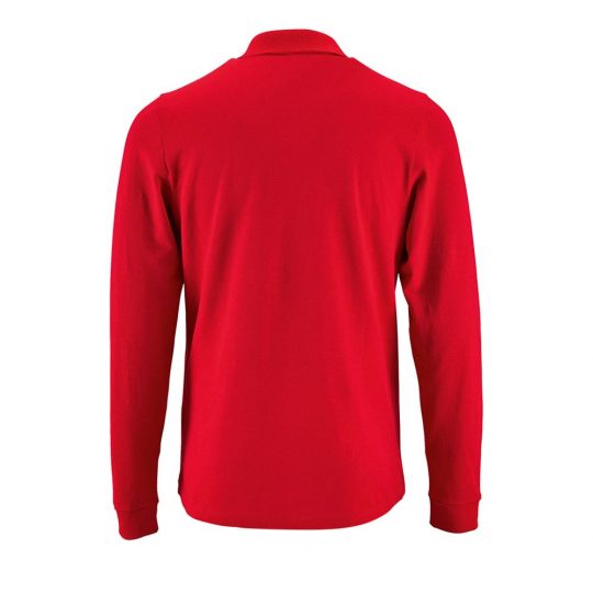 Рубашка поло мужская с длинным рукавом PERFECT LSL MEN красная, размер 3XL
