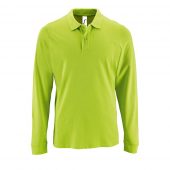 Рубашка поло мужская с длинным рукавом PERFECT LSL MEN зеленое яблоко, размер XL