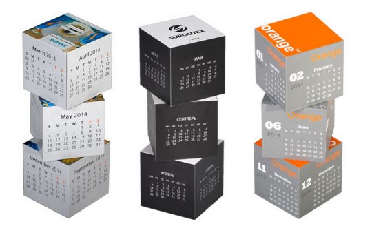 Календари «Кубики» магнитные