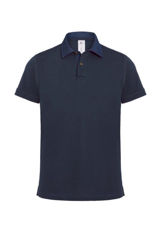 Рубашка поло мужская DNM Forward темно-синяя/джинс, размер XXL