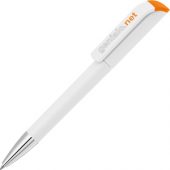 Ручка шариковая UMA «EFFECT SI», белый/оранжевый, арт. 014145503