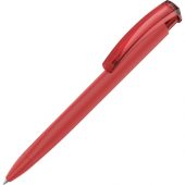 Ручка шариковая трехгранная UMA «TRINITY K transparent GUM», soft-touch, красный, арт. 014147303