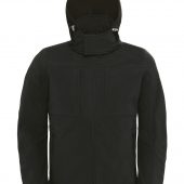 Куртка мужская Hooded Softshell черная, размер XXL