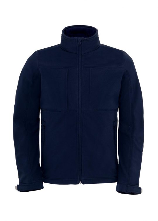 Куртка мужская Hooded Softshell темно-синяя, размер M
