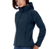 Куртка женская Hooded Softshell черная, размер S