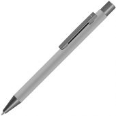 Ручка шариковая UMA «STRAIGHT GUM» soft-touch, с зеркальной гравировкой, серый, арт. 014563803