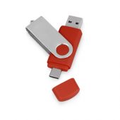 USB/ USB Type-C флешка на 16 ГБ «Квебек C» 3.0, красный (16Gb), арт. 014625203