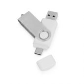 USB/ USB Type-C флешка на 16 ГБ «Квебек C» 3.0, белый (16Gb), арт. 014625303
