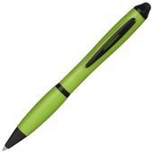 Ручка-стилус шариковая “Nash”, лайм/черный, арт. 014821903