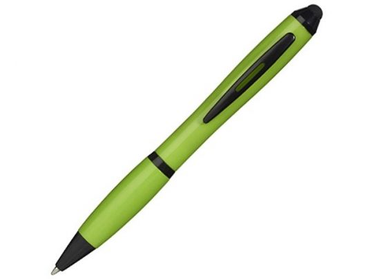 Ручка-стилус шариковая “Nash”, лайм/черный, арт. 014821903