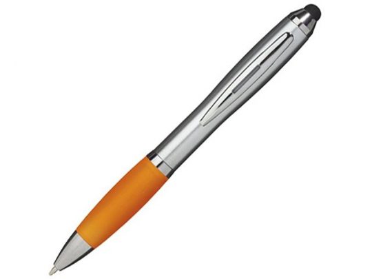 Ручка-стилус шариковая “Nash”, серебристый/оранжевый, арт. 014821103