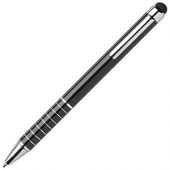 Алюминиевая глазурованная шариковая ручка, черный, арт. 014865003