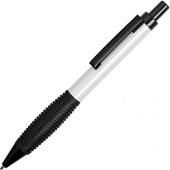 Ручка металлическая шариковая «Bazooka» с грипом, белый/черный, арт. 014920603