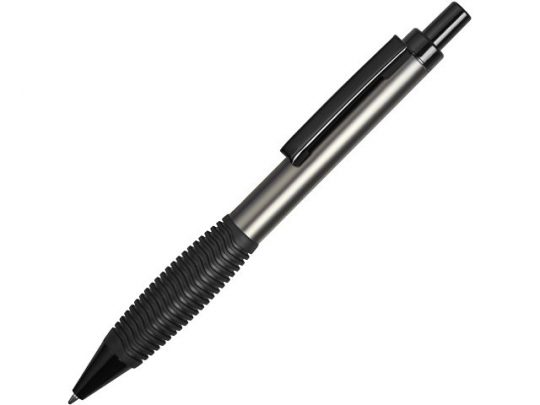 Ручка металлическая шариковая «Bazooka» с грипом, серый/черный, арт. 014920403