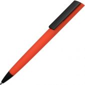 Ручка пластиковая soft-touch шариковая «Taper», красный/черный, арт. 014920203