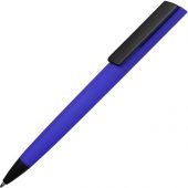 Ручка пластиковая soft-touch шариковая «Taper», синий/черный, арт. 014920003