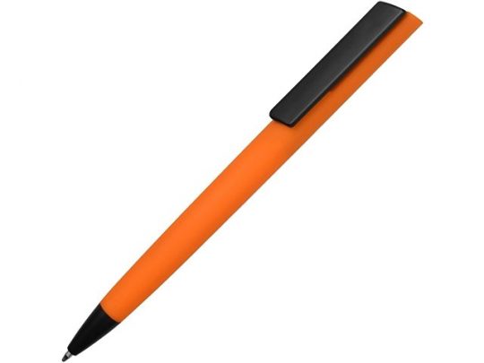 Ручка пластиковая soft-touch шариковая «Taper», оранжевый/черный, арт. 014919803