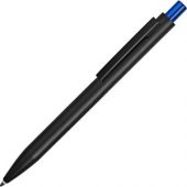 Ручка металлическая шариковая «Blaze» с цветным зеркальным слоем, черный/синий, арт. 015120703