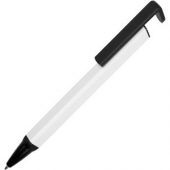 Ручка-подставка металлическая, «Кипер Q», белый/черный, арт. 015074703