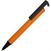 Ручка-подставка металлическая, «Кипер Q», оранжевый/черный, арт. 015074903