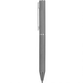 Ручка металлическая soft-touch шариковая «Stone» с зеркальным слоем, серый/серебристый, арт. 015074203