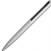 Ручка металлическая шариковая «Bevel», серебристый/черный, арт. 015125303