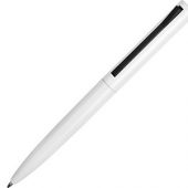Ручка металлическая шариковая «Bevel», белый/черный, арт. 015125203