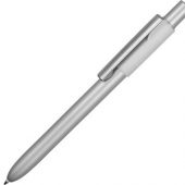 Ручка металлическая шариковая «Bobble» с силиконовой вставкой, серый/белый, арт. 015126103