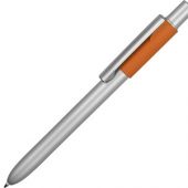 Ручка металлическая шариковая «Bobble» с силиконовой вставкой, серый/оранжевый, арт. 015125803