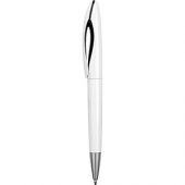 Ручка пластиковая шариковая «Chink», белый/черный, арт. 015121503